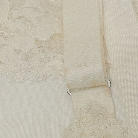 Lot-2 Vintage 50s-60s Lingerie Full Slips LaceTrim Metal Adjustble Buckles Flaw - Picture 10 of 16